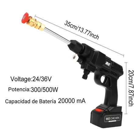 SUPER LAVAMAX - HIDROLAVADORA PORTATIL CON 2 BATERIAS